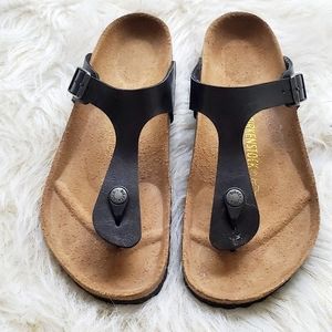 Birkenstock black slip-on sandals